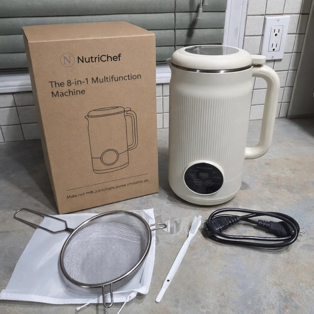 NutriChef Pro The 8-in-1 Multifunction Nut Milk, Juice Maker And More.